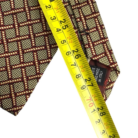 Valentino Neck Tie 100% Silk Geometric Hand Made Made In Italy. - Picture 5 of 5